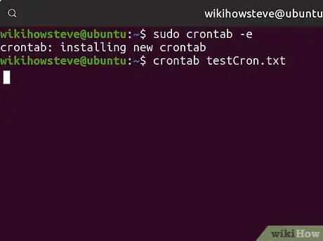 Image titled Set up a Crontab File on Linux Step 5