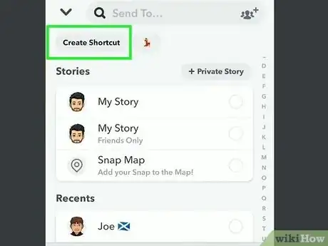 Image titled Make a Shortcut on Snapchat Step 6
