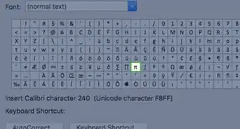 Type the Pi Symbol