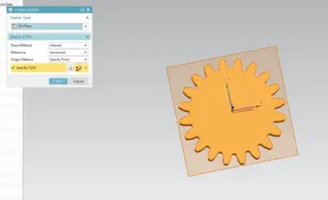 Image titled Creating the shaft hole, selecting sketch surface.png