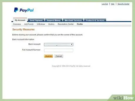 Image titled Confirm That Your PayPal Account Is Closed Step 2