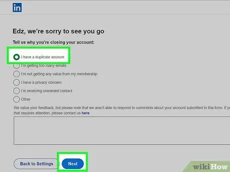 Image titled Delete a LinkedIn Account Step 9