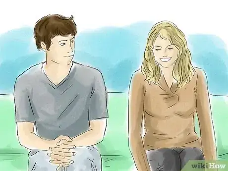 Image titled Determine if a Guy is Nervous Around You Because He Likes You Step 1