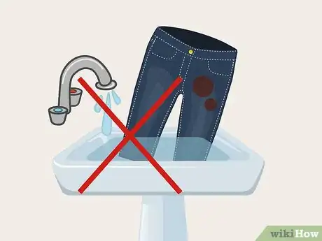 Image titled Remove a Stain from a Pair of Jeans Step 1