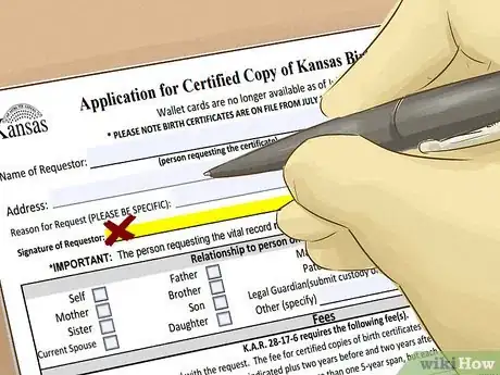 Image titled Obtain a Copy of Your Birth Certificate in Kansas Step 3