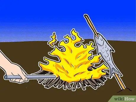 Image titled Make a Bonfire with Lighter Fluid Step 8