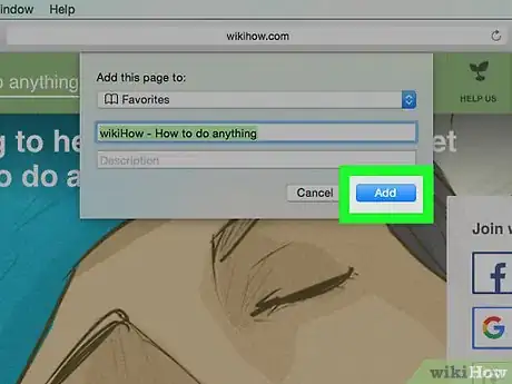 Image titled Add a Bookmark in Safari Step 14