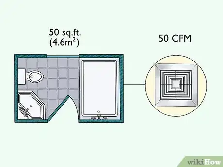 Image titled Calculate CFM for Bathroom Fan Step 6