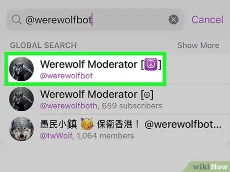 Image titled Play Werewolf on Telegram on iPhone or iPad Step 4