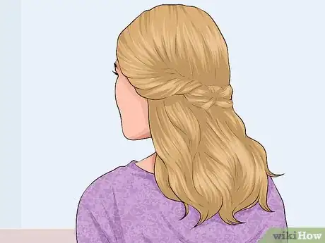 Image titled Style Your Hair for a Cathedral Veil Step 2