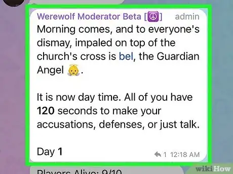 Image titled Play Werewolf on Telegram on iPhone or iPad Step 13