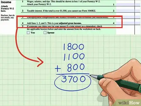 Image titled Fill Out a US 1040EZ Tax Return Step 11