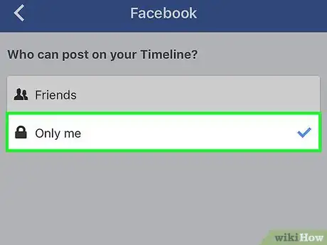 Image titled Prevent Friends from Posting on Your Facebook Wall Step 7