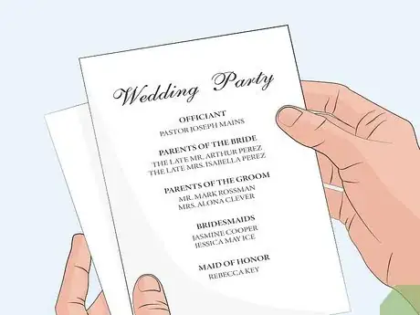 Image titled Address a Deceased Parent in a Wedding Program Step 02