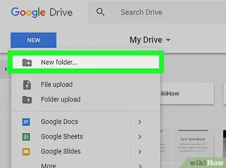 Image titled Create Folders in Google Drive on a PC or Mac Step 3