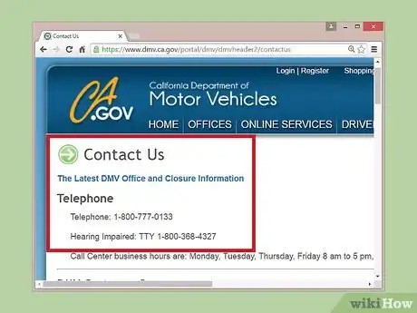 Image titled Contact the DMV Step 2