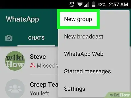 Image titled Send Messages to Yourself on WhatsApp on Android Step 3