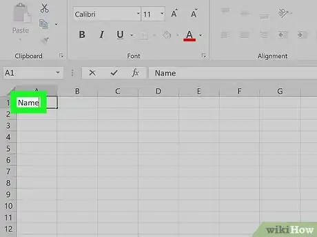 Image titled Name a Column in Excel Step 4