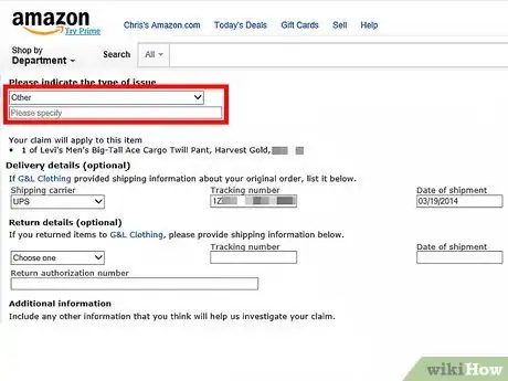 Image titled File an A‐to‐Z Guarantee for an Amazon Order Purchased Step 5