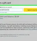 Check an Amazon Giftcard Balance