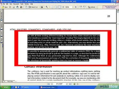 Image titled Use the Hand Tool to Select Text in Acrobat 6 Step 7