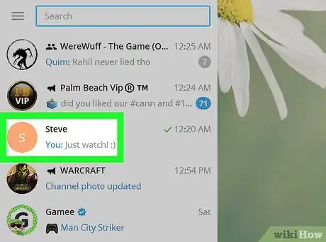 Image titled Clear History on Telegram on PC or Mac Step 2