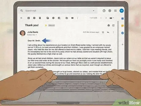Image titled Write an Acknowledgement Email Step 1