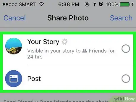 Image titled Upload Photos to Facebook Using the Facebook for iPhone Application Step 5