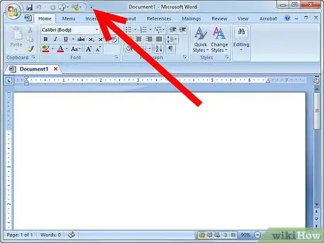 Image titled Customize the Quick Access Toolbar in Microsoft Word (Windows 7) Step 1