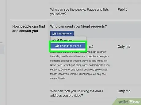 Image titled Stop All Friend Requests on Facebook Step 14
