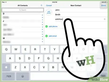 Image titled Add Contacts to an iPad Step 4