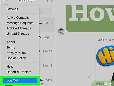 Image titled Log Out on Facebook Messenger on a PC or Mac Step 3