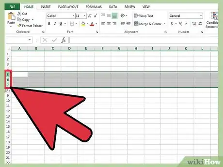 Image titled Hide Rows in Excel Step 1