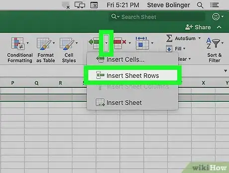 Image titled Insert Rows in Excel Using a Shortcut on PC or Mac Step 11