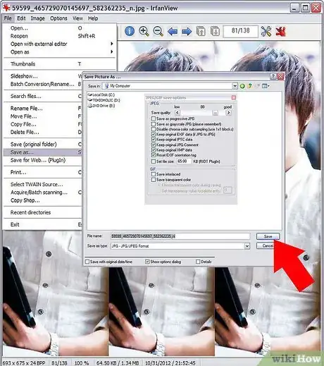 Image titled Easily Shrink the Size of a Digital Photo Using IrfanView Step 9