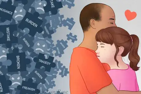 Image titled Man Shields Autistic Girl from Ableism.png