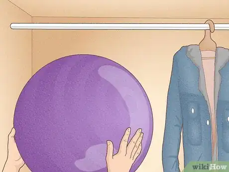 Image titled Store an Exercise Ball Step 1