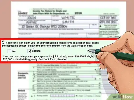 Image titled Fill Out a US 1040EZ Tax Return Step 12