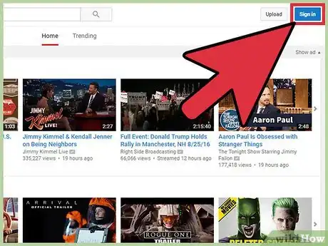 Image titled Use YouTube Without a Gmail Account Step 8