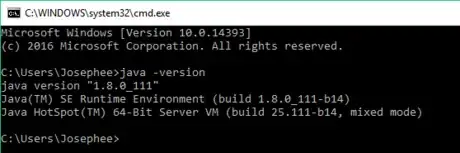 Image titled Windows cmd java version command output small.png