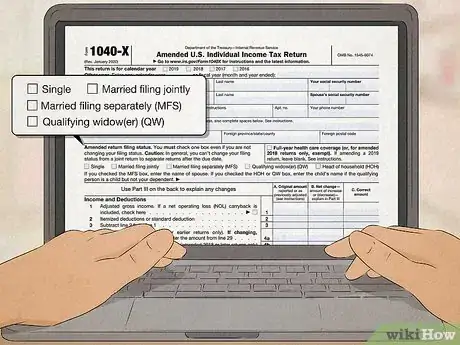 Image titled Fill Out a US 1040X Tax Return Step 6