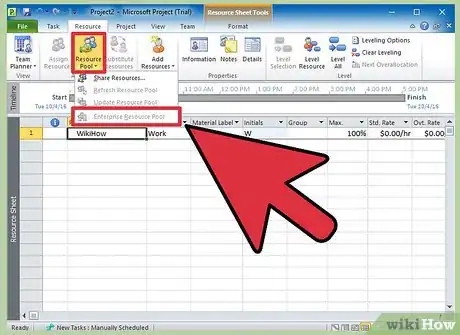 Image titled Add a Resource in MS Project Step 2