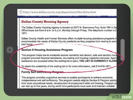 Image titled Apply for Section 8 Housing in Dallas County, Texas Step 1