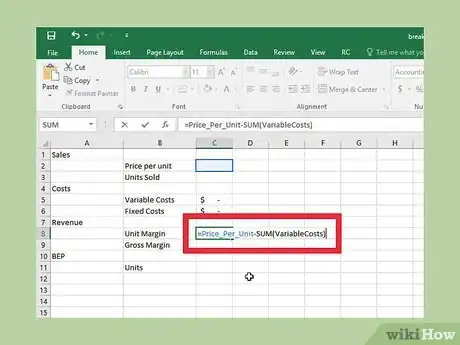 Image titled Do a Break Even Chart in Excel Step 20