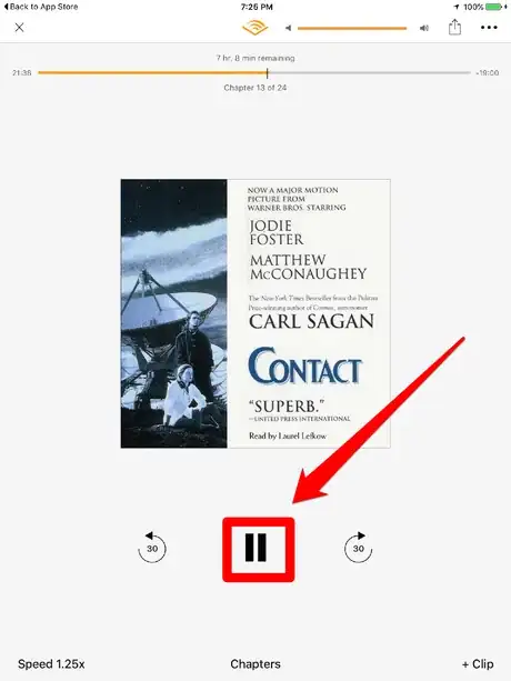 Image titled Obtain the Percent Complete Numerical Value from an Audible Audiobook from the Audible for iOS App Step 5.png