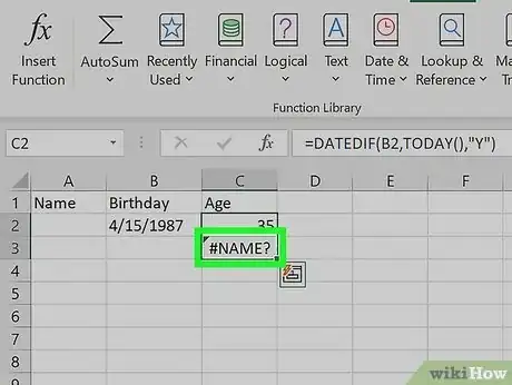 Image titled Calculate Age on Excel Step 17