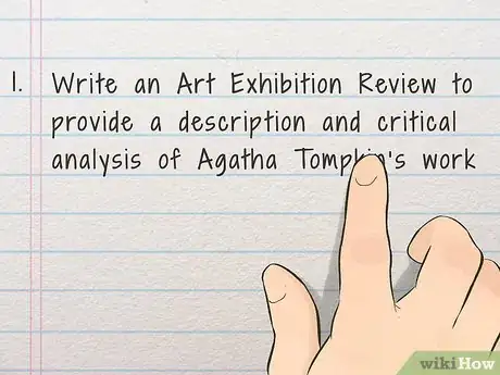 Image titled Write an Art Exhibition Review Step 1