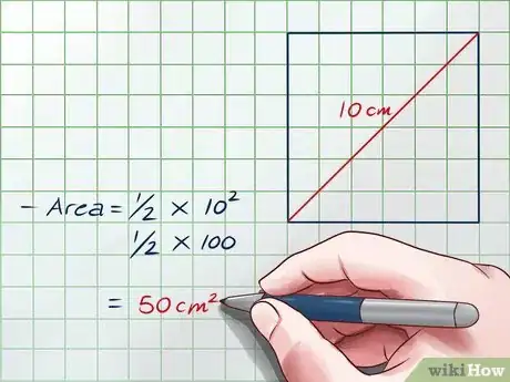 Image titled Find the Area of a Square Using the Length of its Diagonal Step 9