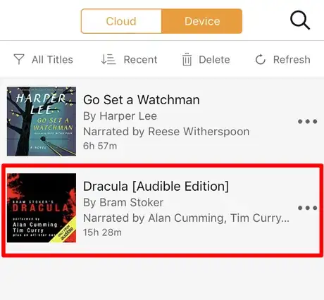 Image titled Remove a Finished Book from Your Device's Storage in the Audible for iOS App Step 3.png
