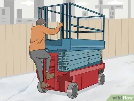 Image titled Operate a Scissor Lift Step 1